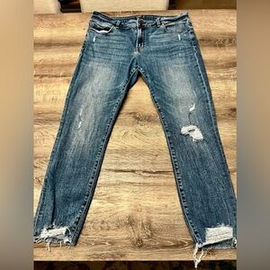 Abercrombie and Fitch Harper Low-Rise Ankle Jeans Distressed-Sz. 14